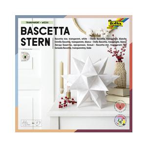 Faltblätter Bascetta-Stern Transparent, weiß 814/2020