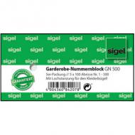 Nummernblock "Garderobe"