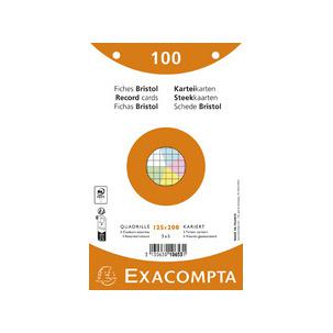 Karteikarten 125 x 200 mm, kariert, farbig sortiert 10653E