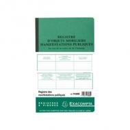 EXACOMPTA Piqre "Registre dObjets Mobiliers", 320 x 195 mm -------------------- pour le marché: F --------------------80 pages, papier 110 g / m2, format vertical, permet de noter toutes les mentions légales et obligatoires des participants  une vente au déballage (7430E)