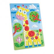 Moosgummi-Mosaik "Giraffe", in Anwendung