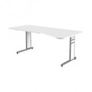 PC-Schreibtisch "Form 4", weiß