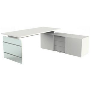 Komplett-Arbeitsplatz "LUGANO", weiß 11433713