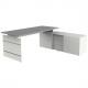 Komplett-Arbeitsplatz "Form 4", lichtgrau 11446151
