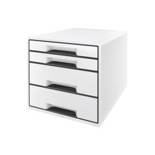 Schubladenbox CUBE, perlweiß / schwarz 5252-10-01