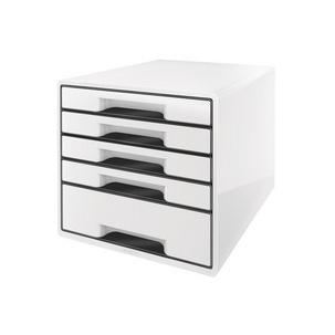 Schubladenbox WOW CUBE, perlweiß / schwarz  5253-10-01