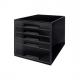 Symbolbild: Schubladenbox WOW CUBE, schwarz / weiß, Lieferung unbestückt 5253-10-95