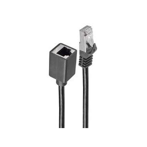 Patchkabelverlängerung Kat. 6A mit Kat. 7 Rohkabel, schwarz BS08-62055