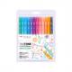 Doppelfasermaler "TwinTone" Pastell Colours, 12er Set WS-PK-12P-2