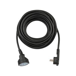 Symbolbild: Schutzkontakt-Verlängerungskabel, mit Winkel-Flachstecker - schwarz 1168980020