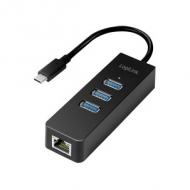 USB 3.0 auf Gigabit Adapter, 3-Port USB Hub