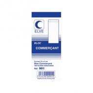 ELVE Bloc commerant, 60 x 140 mm, 100 feuillets ------------------ pour le marché: F ----------------------feuillets détachables, papier offset 70 g / m2, support rigide en carton 400 g / m2, ruban toile en paquet de 10 blocs (901), Verpackungseinheit:    10 Stück