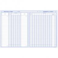 ELVE Piqre comptable, 240 x 320 mm, 100 pages, 14 colonnes horizontal, 4 + 10 colonnes, 100 pages, folioté de 1  49, 31 lignes + Reports + A reporter, papier registre supérieur 100 g / m2, couverture carte lustrée dos ruban pleine toile noir, pas de choix de couleur possible  (93231)