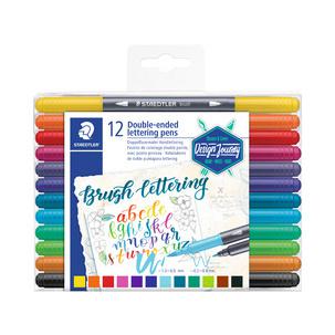 Doppel-Fasermaler Handlettering, 12er Kunststoff-Etui 3004 TB12