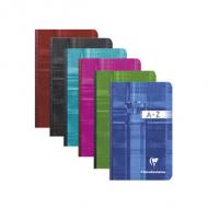 Clairefontaine Répertoire broché, 90 x 140 mm, quadrillé 5x5 192 pages, papier vélin velouté 90 g, fabriqué en Fran  dos toilé, couverture carte, couleurs assorties en paquet de 5 pices (9599C) , Verpackungseinheit:     5 Stück