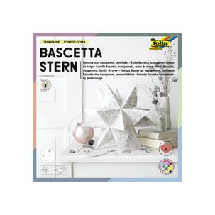 Faltblätter Bascetta-Stern Transparent mit Design 801/2020