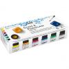 Glas- und Porzellanfarbe "Glass & Porcelain Clear", Set 6 x 20 ml