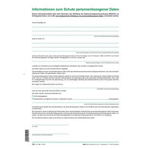 Informationsblatt "Informationen zum Schutz personenbezogener Daten" 549