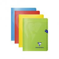 Clairefontaine Répertoire piqué Mimesys, 170 x 220 mm, séys 96 pages, papier vélin velouté 90 g, fabriqué en Fran  couverture polypro transparent, assorti 4 couleur en paquet de 10 pices (303748C) , Verpackungseinheit:    10 Stück