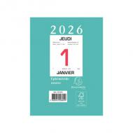 EXACOMPTA Bloc éphéméride mural, 98 x 134 mm, neutre, 2026 ---------------------- Pour le marché: F ------------------bloc neutre sous botier plastique, avec autocollant sous le botier (32101E)