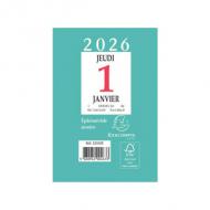 EXACOMPTA Bloc éphémeride comique, 2026, 65 x 97 mm ---------------- pour le marché F -------------------------botier en plastique avec autocolant sous le socle, feuillets comiques "Dessins de Schvartz" (32103E)