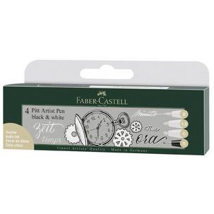 Tuschestift PITT artist pen, 4er Etui Black & White 167151