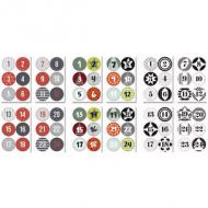 Weihnachts-Sticker "Adventskalender", Motive