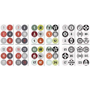 Weihnachts-Sticker "Adventskalender", Motive 15490