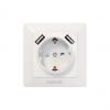Unterputz-Steckdose, mit 2x USB-Port