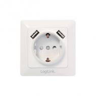 Unterputz-Steckdose, mit 2x USB-Port