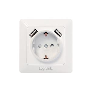 Unterputz-Steckdose, mit 2x USB-Port PA0162