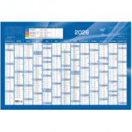 QUO VADIS Wandkalender, 650 x 430 mm, blau, 2026 ----------------- Für den markt: F ------------------------13 Monate, auf 1 Seite bedruckt gepackt zu 10 Stück (238214Q) , Verpackungseinheit:    10 Stück