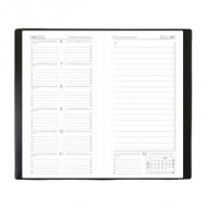 QUO VADIS EXDI Agenda de poche classique "NOTEXDI", 2026 ------------------- Pour le Marché: F ---------------------1 semaine sur 1 page, large espa de notes, multilingue, couverture plastique Alpha, couleur: noir, 88 x 170 mm, format vertical (350001Q)