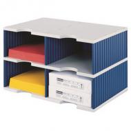 Symbolbild: Grundeinheit styrodoc duo, grau / blau (Lieferung unbestückt)