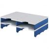 Aufbaueinheit styrodoc duo, grau / blau