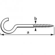 Symbolbild: Schraubhaken, gebogen