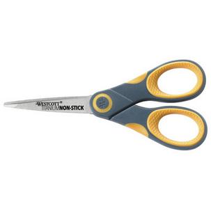 Schere Titanium Non Stick, Länge: 130 mm, grau/gelb E-33650 00