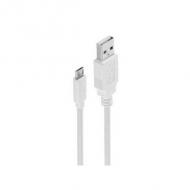 Anschlusskabel, USB-A - Micro USB-B - weiß