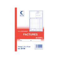 ELVE Manifold "Factures", encollé en tte, 210 x 140 mm dupli, autocopiant, 50 feuilles, 1 copie par feuille, non folioté, couverture 350 g / m2 en paquet de 10 pices (2119) , Verpackungseinheit:    10 Stück
