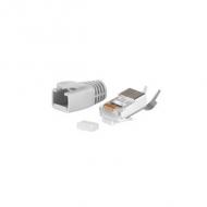 RJ45 Modular-Stecker-Set, grau