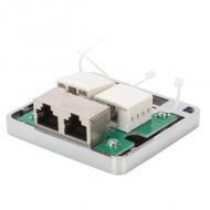 Aufputzdose Kat.6, 2x RJ45