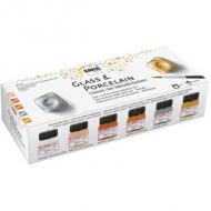 Porzellanfarbe "Glass & Porcelain Classic", Metallic-Set