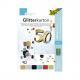 Glitterkarton-Block, Pastell - Farben&nbsp;85239