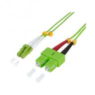Symbolbild: LWL Patchkabel, LC-Duplex Stecker - SC-Duplex Stecker, OM5