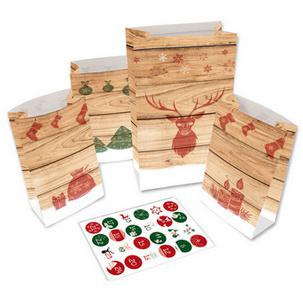 Adventskalender 24 Adventstütchen "Hygge - Style" 80334