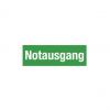 Hinweisschild, Text: "Notausgang"