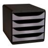 Schubladenbox BIG-BOX, schwarz / silber