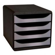 Schubladenbox BIG-BOX, schwarz / silber