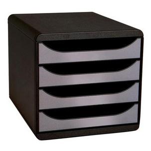 Schubladenbox BIG-BOX, schwarz / silber 310438D