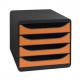Schubladenbox BIG-BOX, schwarz / mandarine 310720D